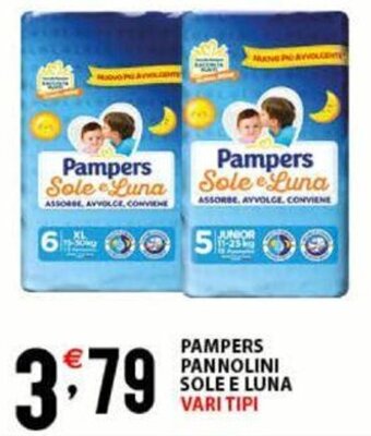 Sisa PAMPERS PANNOLINI SOLE E LUNA offerta