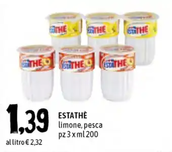 Famila Superstore Estathé limone, pesca 3pz x 200ml offerta