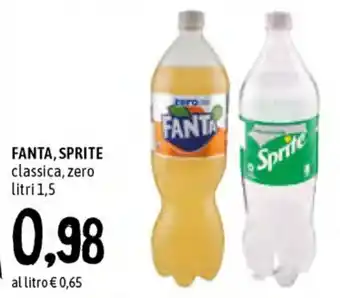 Famila Superstore Fanta, Sprite classica, zero 1,5 litri offerta