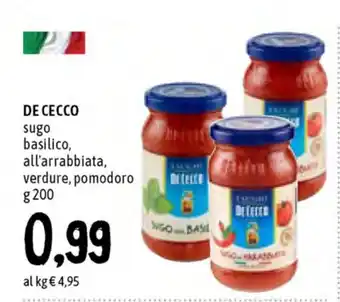 Famila Superstore De Cecco Sugo 200g offerta