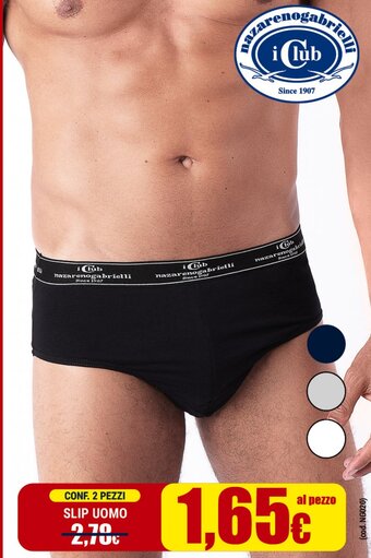 Supermercati Pasquale Prisco nazarenogabrielli CONF. 2 PEZZI SLIP UOMO offerta