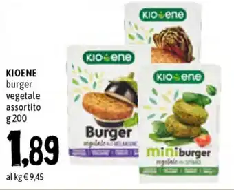 Famila Superstore Kioene burger vegetale assortito 200g offerta