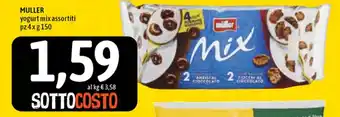 Famila Superstore Müller yogurt mix assortiti 4pzx150g offerta