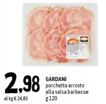 Famila Superstore Gardani Porchetta arrosto alla salsa barbecue 120g offerta
