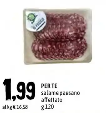 Famila Superstore Per Te Salame paesano affettato 120g offerta