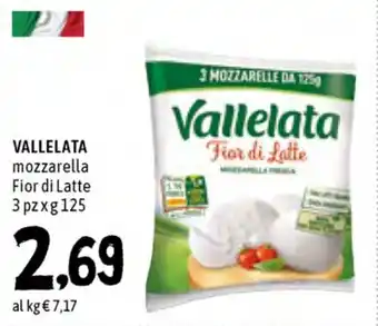 Famila Superstore Vallelata Mozzarella Fior di Latte 3pz x 125g offerta