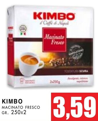 La Mimosa Supermercati KIMBO MACINATO FRESCO GR. 250x2 offerta