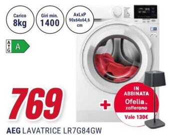 Trony AEG LAVATRICE LR7G84GW offerta