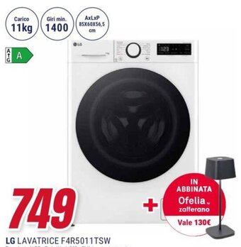 Trony LG LAVATRICE F4R5011TSW offerta