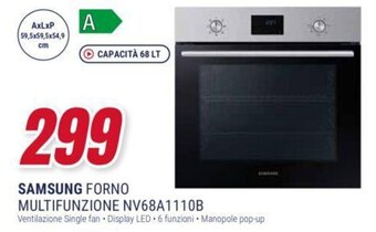 Trony SAMSUNG FORNO MULTIFUNZIONE NV68A1110B offerta