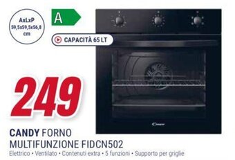 Trony CANDY FORNO MULTIFUNZIONE FIDCN502 offerta