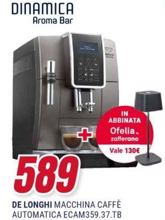 Trony DE LONGHI MACCHINA CAFFÈ AUTOMATICA ECAM359.37.TB offerta