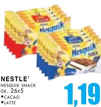 La Mimosa Supermercati NESTLE' NESQUIK SNACK GR. 26x5 offerta