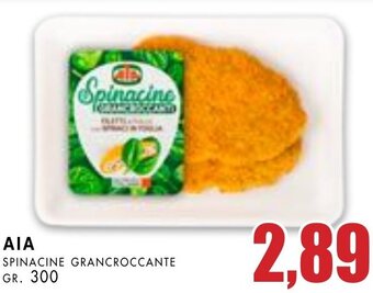 La Mimosa Supermercati AIA SPINACINE GRANCROCCANTE GR. 300 offerta