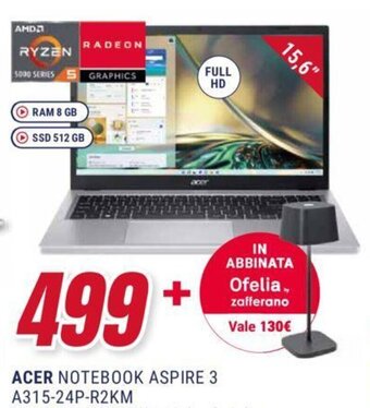 Trony ACER NOTEBOOK ASPIRE 3 A315-24P-R2KM offerta