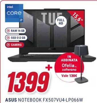 Trony ASUS NOTEBOOK FX507VU4-LP066W offerta