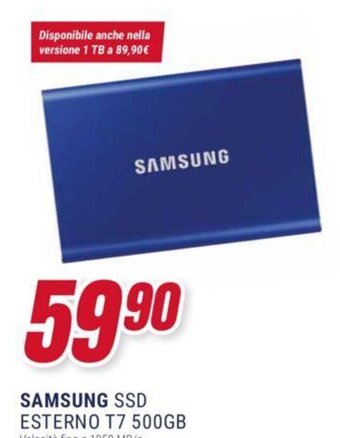 Trony SAMSUNG SSD ESTERNO T7 500GB offerta