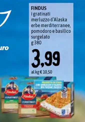 Famila Superstore Findus I Gratinati merluzzo d'Alaska 380g offerta