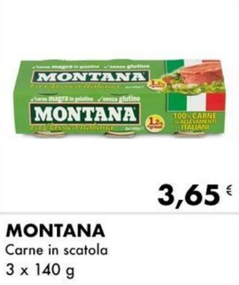 Iper Tosano MONTANA Carne in scatola 3 x 140 g offerta