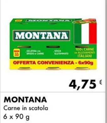 Iper Tosano MONTANA Carne in scatola 6 x 90 g offerta