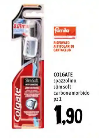 Famila Superstore Colgate Spazzolino slim soft carbone morbido 1pz offerta