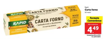 Lidl Rapid Carta forno 50 metri offerta