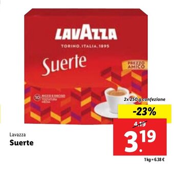 Lidl Lavazza Suerte 2x 250 g confezione offerta