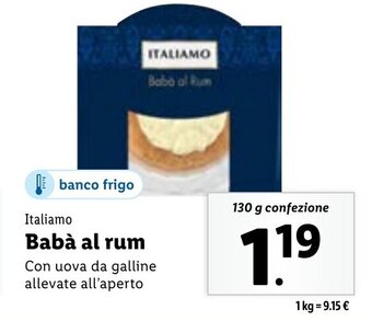 Italiamo Babà al rum 130 g confezione