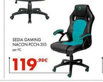 Gamestop Nacon PCCH-310 Sedia Per Videogioco Sedia Per Gaming Universale Sedia Imbottita Tappezzata offerta