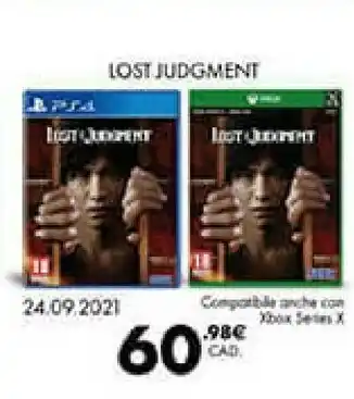 Gamestop Ps4 Lost Judgment offerta