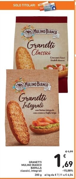 Spazio Conad Barilla granetti mulino bianco offerta