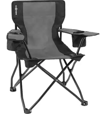 Eurobrico Sedia da campeggio pieghevole brunner 'armchair equiframe' con braccioli, colore grigio e nero offerta