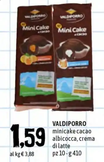 Famila Superstore Valdiporro Minicake cacao 10pz 410g offerta
