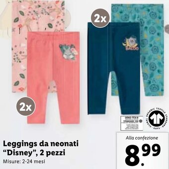 Leggings da neonati Disney 2 pezzi 2-24 mesi