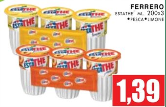 La Mimosa Supermercati FERRERO ESTATHE' ML. 200x3 •PESCA •LIMONE offerta