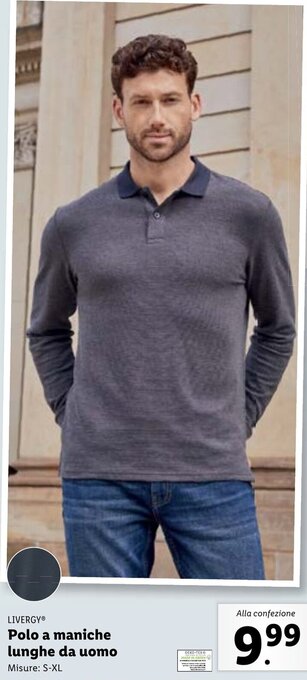 Lidl LIVERGY Polo a maniche lunghe da uomo S-XL offerta