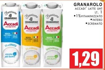 La Mimosa Supermercati GRANAROLO ACCADI' LATTE UHT LT. 1 offerta