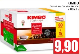 La Mimosa Supermercati KIMBO CIALDE MACINATO FRESCO X 80+15 offerta