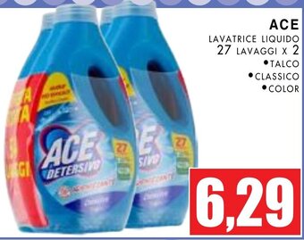 La Mimosa Supermercati ACE LAVATRICE LIQUIDO 27 LAVAGGI X 2 offerta