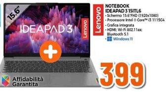 LENOVO NOTEBOOK IDEAPAD 3 15ITL6