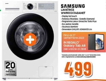 Expert SAMSUNG LAVATRICE WW90CGC04DAHET offerta