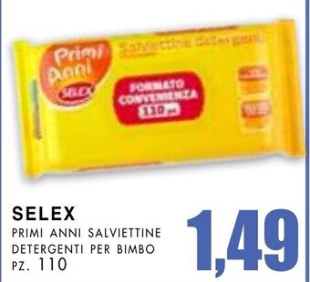 SELEX PRIMI ANNI SALVIETTINE DETERGENTI PER BIMBO PZ. 110