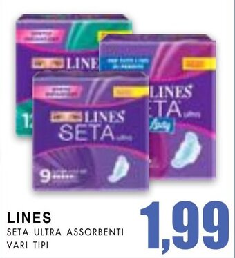 LINES SETA ULTRA ASSORBENTI VARI TIPI