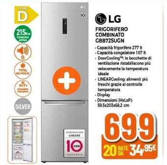 LG FRIGORIFERO COMBINATO GBB72SUGN