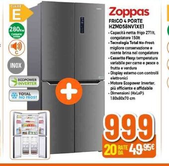 Zoppas FRIGO 4 PORTE HZMD58NV1XE1