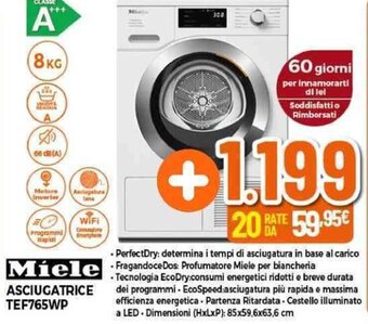Expert Miele ASCIUGATRICE TEF765WP offerta
