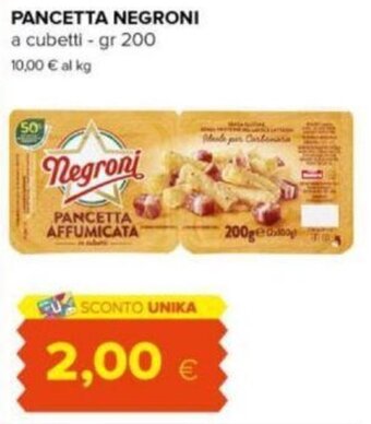 Tigre PANCETTA NEGRONI a cubetti - gr 200 offerta