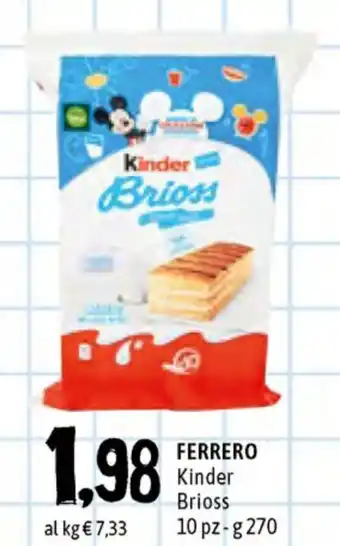 Famila Superstore Ferrero Kinder Brioss 10pz 270g offerta