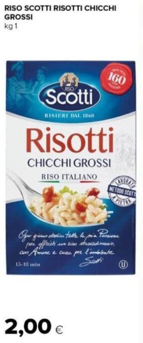 Tigre RISO SCOTTI RISOTTI CHICCHI GROSSI kg 1 offerta