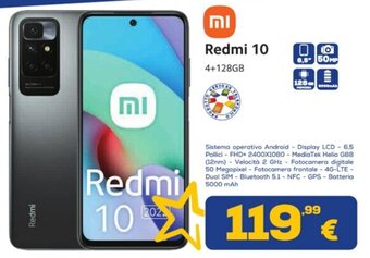 Euronics Redmi 10 4+128GB offerta